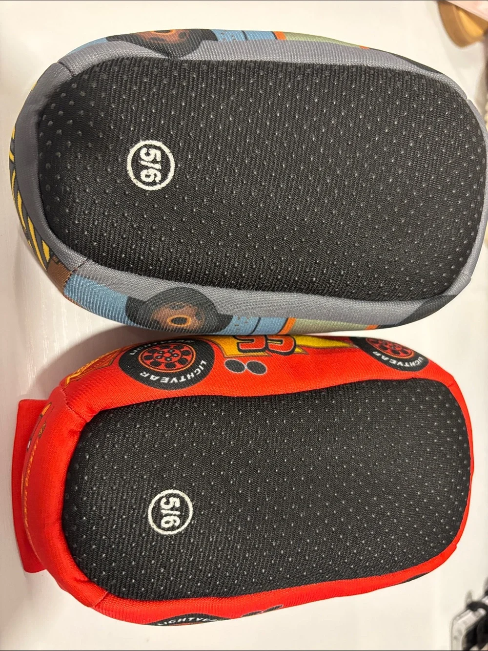 Disney Kids Lightning McQueen & Mater Plush Slippers in Red and Orange